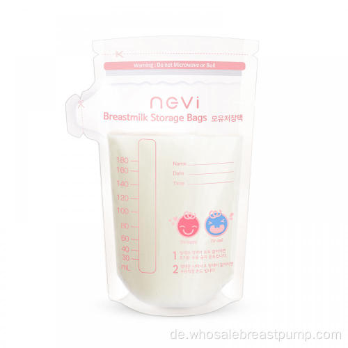 Transparente LLDPE-Sichere Muttermilch-Aufbewahrungsbeutel zum Stehen